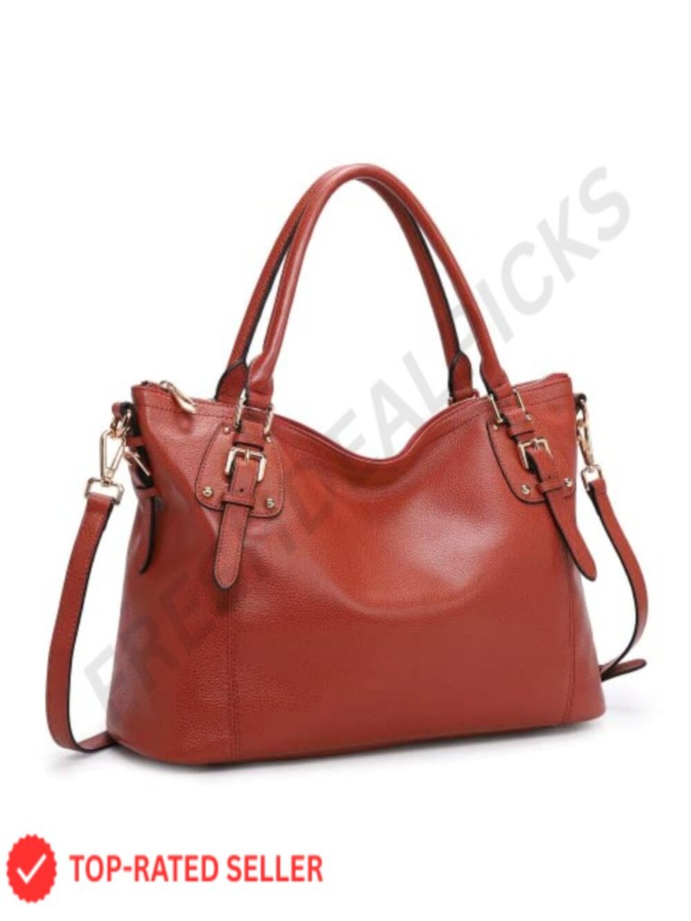 Genuine Leather Satchel Tote Handbag for Women Large Work Purse
